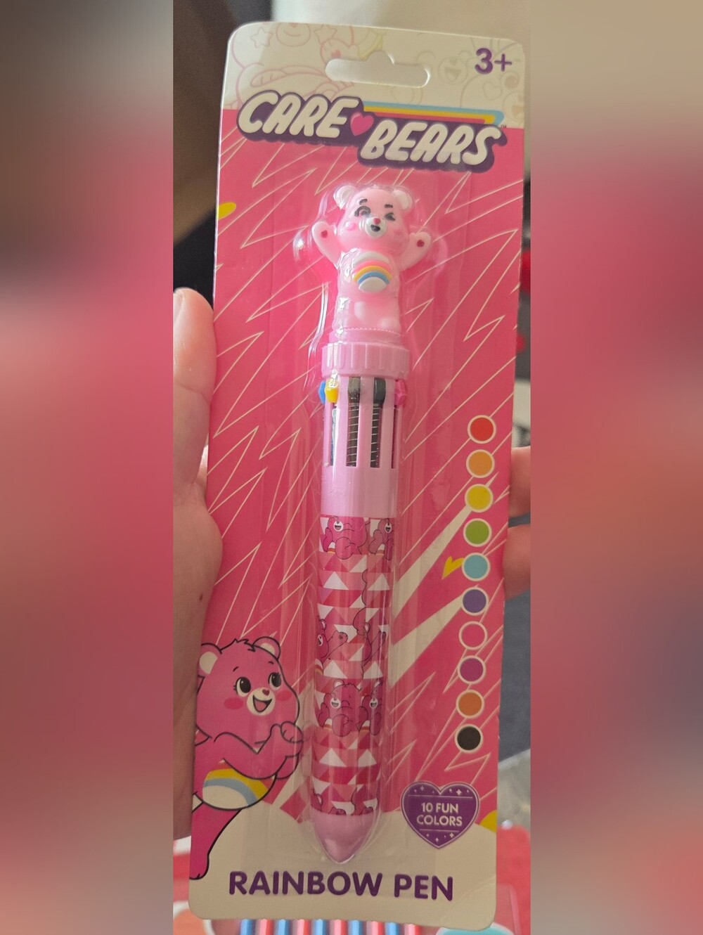 Pink Cheer Bear Care Bear Rainbow Pen
